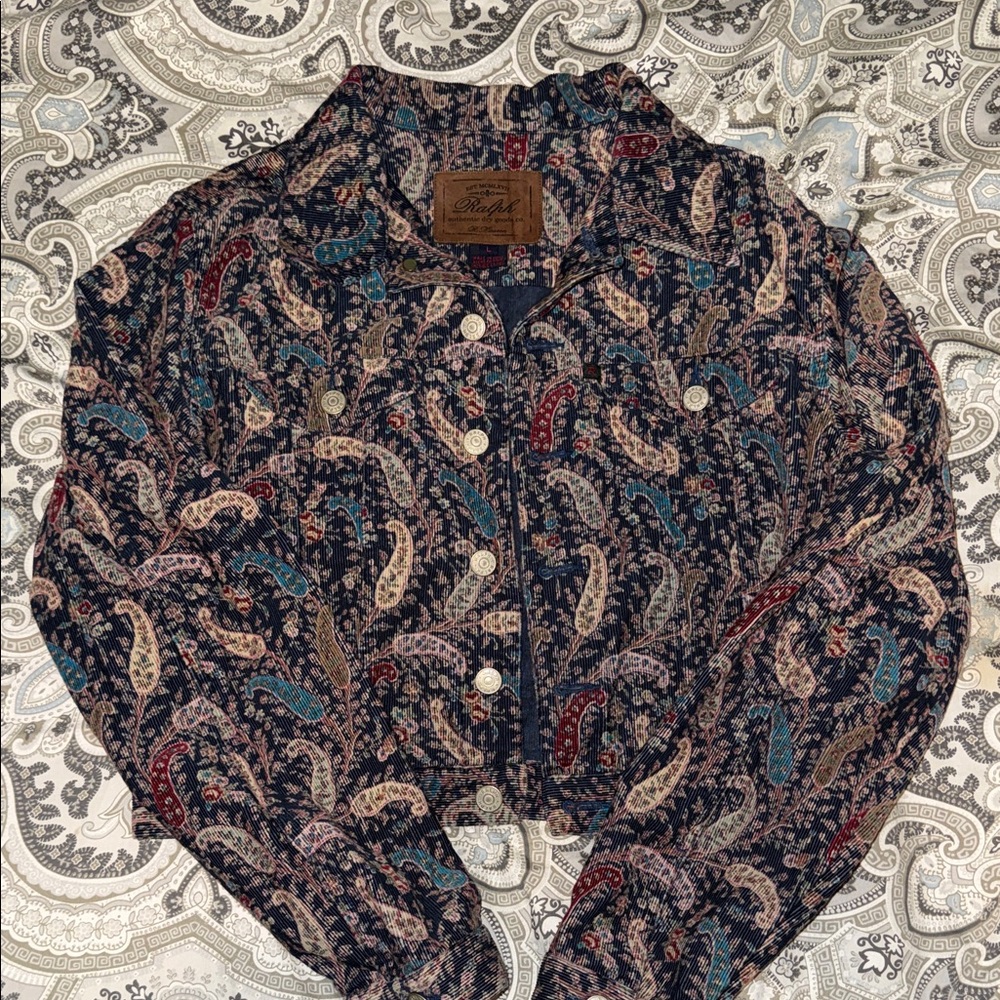 Ralph Lauren Paisley Jean Jacket - Blue and Red